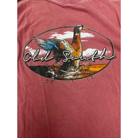 Old South Duck Graphic Red Short Sleeve Pocket Tee Size Small - Picture 5 of 9